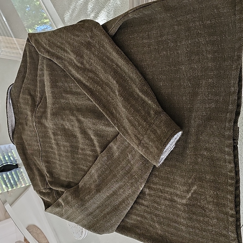 🌴HP🌴Tommy Bahama Shirt Jacket Men's Olive Green Fleece Medium - Picture 5 of 14